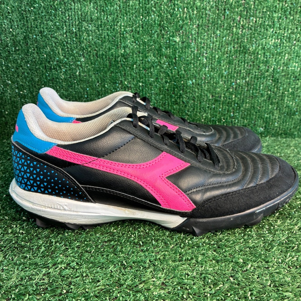 Diadora Calcetto Turf Soccer Cleats Athletic Sport Shoes Black Blue Pink Mens 10